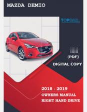2018 - 2019 MAZDA DEMIO OWNERS MANUAL RHD AND LHD
